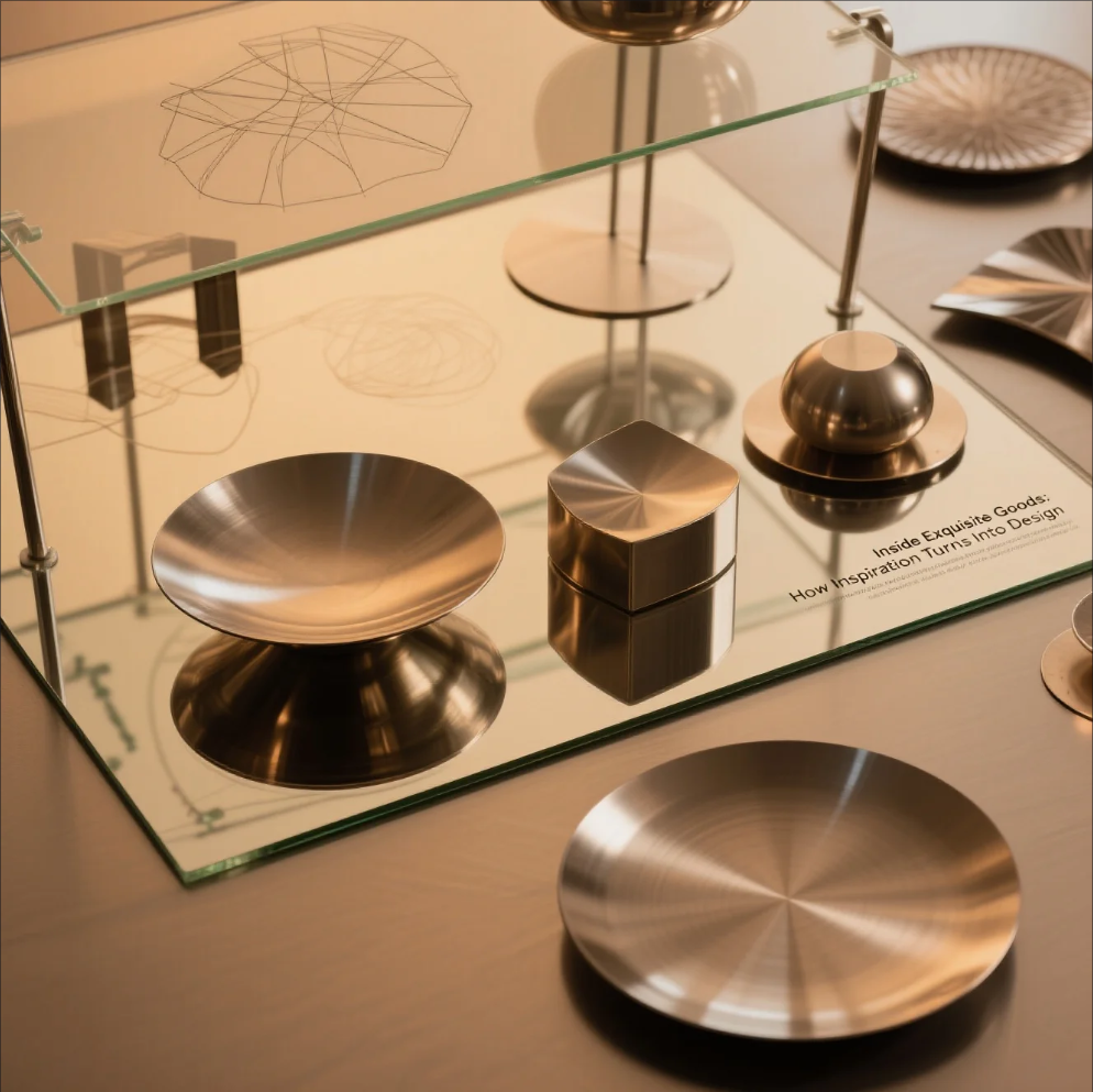 Designers working on sketches and prototypes at Exquisite Goods