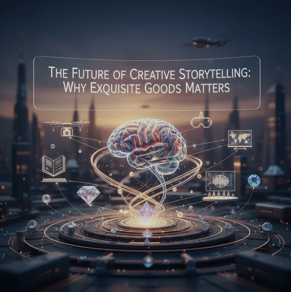 Artistic flat-lay of handcrafted products with sketches, notes, and creative storytelling elements